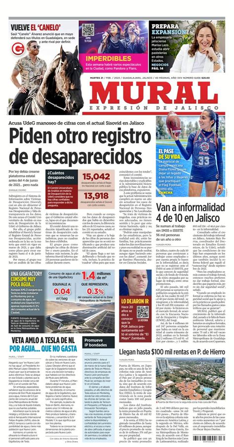 Buen D A Te Compartimos Nuestra Portada En La Que Destaca Piden