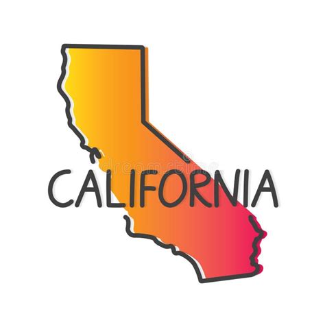Outline Of California Map Stock Vector Illustration Of Abstract
