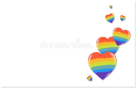 Gay Pride LGBT Concept Cartoon Vector Colorful Illustration Valentine S Day Rainbow Heart