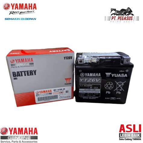 BATTERAY ASSY YTZ 6V AKI BATERAI YAMAHA ALL NEW NMAX ALL NEW AEROX FINO