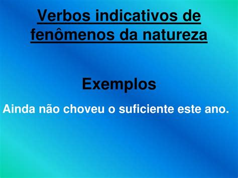 Frases Verbos Fen Menos Da Natureza Librain