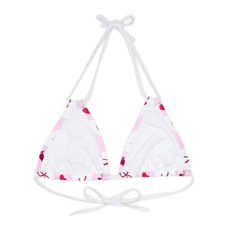 Coquette Bikini Cherry Bikini Top Pink Pastel Bathing Suit Beach Essentials Aesthetic Swim Bow