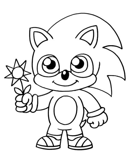 Cute Chibi Sonic coloring page - Download, Print or Color Online for Free