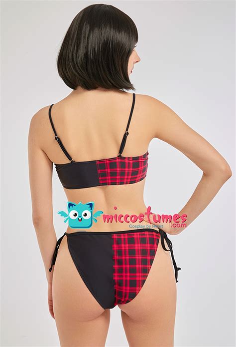 Gothic Punk Style Two Piece Swimsuit Skull Pattern Bathing Suits Bikini Sets For Sale