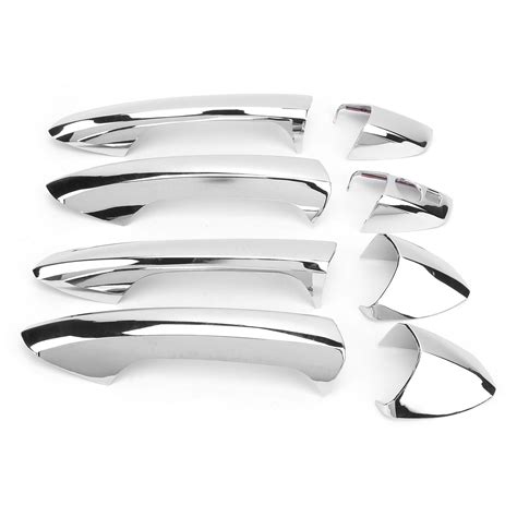 Fit Hot 4PCS Exterior Door Handle Cover Chrome Plated Replacement For