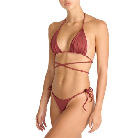 Bambi Pleated Triangle Bikini Top Disruptive Youth