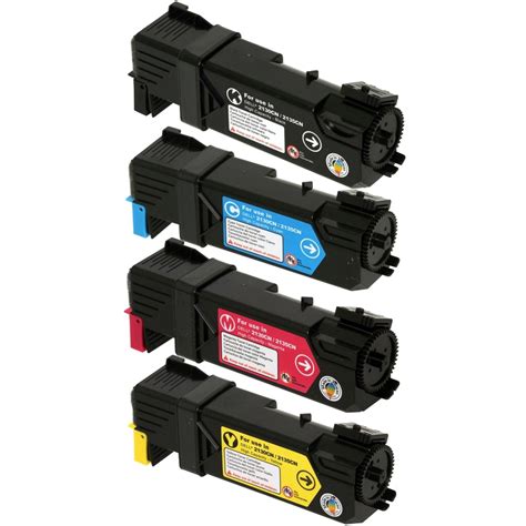 4 Pack Dell Color Laser 2130cn 2135cn Laser Toner Cartridges