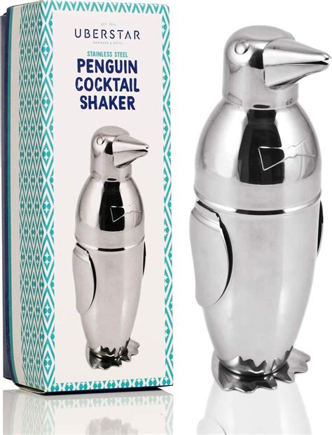 Shaker Per Cocktail A Forma Di Pinguino In Acciaio Inox 550 Ml Amazon It Casa E Cucina