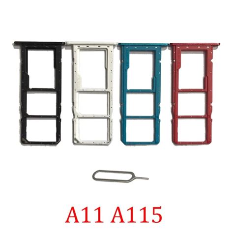 【cw】 Phone Sim Sd Card Trays For Samsung Galaxy A11 A115f A115m A115 Original Chip Slot Holder