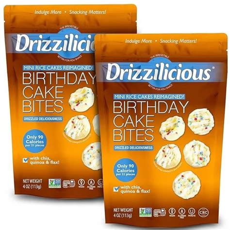 Drizzilicious Birthday Cake Mini Rice Cakes Gluten Free Vegan
