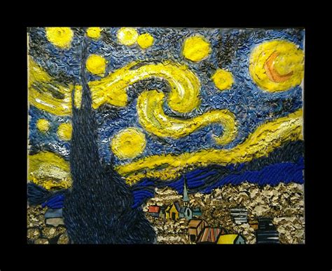 Reinterpretaci N De La Noche Estrellada De Van Gogh Realizada Con