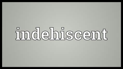 Indehiscent Meaning - YouTube