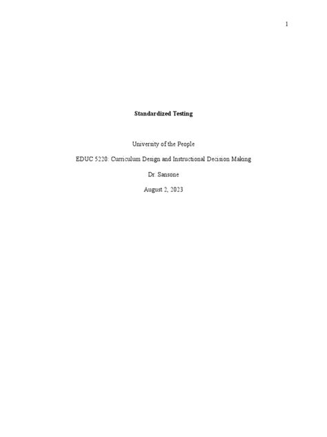 Standardized Testing | PDF | Standardized Tests | Teachers