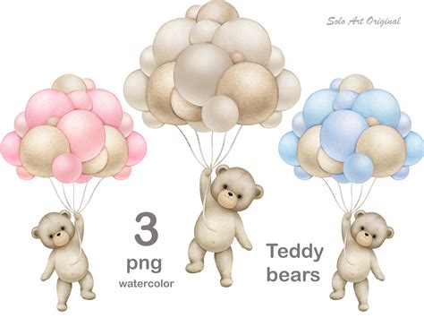 Teddy Bear With Balloons Clipart | ubicaciondepersonas.cdmx.gob.mx