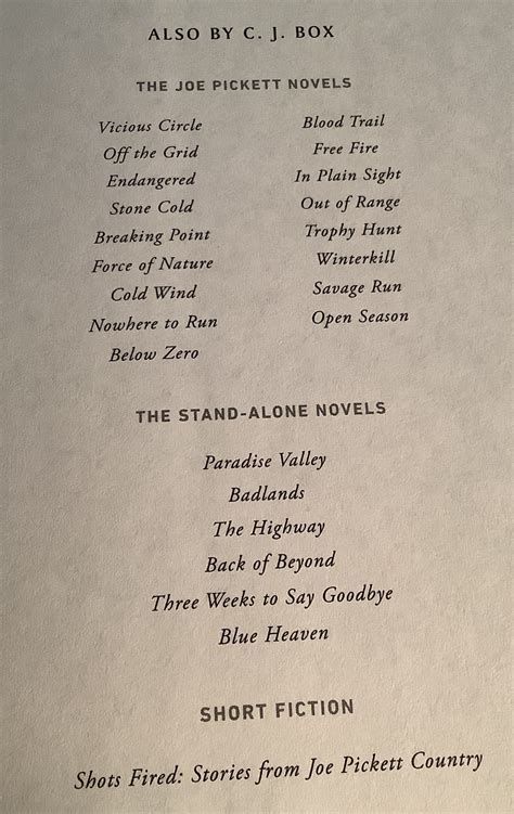 Pin by Deborah Points on Books to Read | Joe pickett, Open season, The joe