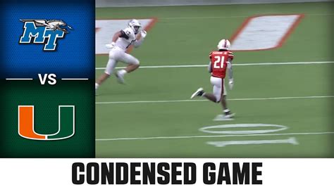 Middle Tennessee Vs Miami Condensed Game 2022 ACC Football YouTube