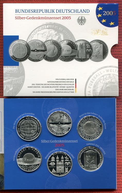 Bundesrepublik Deutschland Silber Gedenkmünzenset Commemorative Set