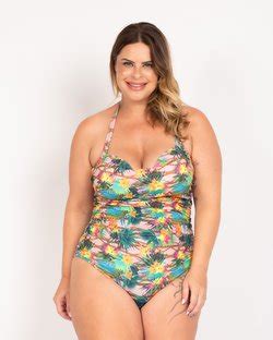 Mai Frente Nica Franzido Na Lateral E Bojo Fixo Estampa Floral Nude Guaili Roupas De Praia