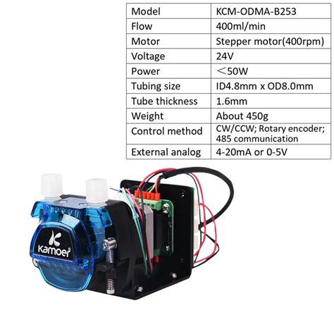 Kamoer Kcm Odm High Precision Small Peristaltic Dosing Pump 12v 24v