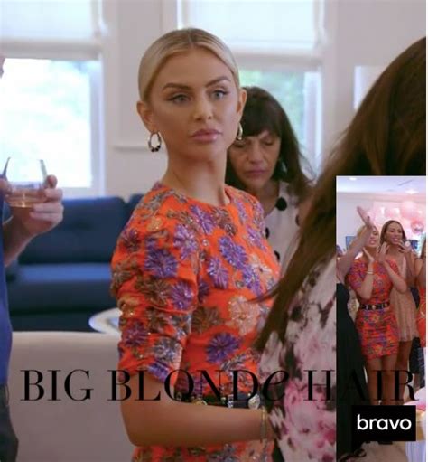 Lala Kent S Orange Floral Dress Orange Floral Dress Big Blonde Hair