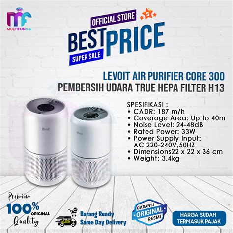 Jual Levoit Air Purifier Core Pembersih Udara True Hepa Filter H