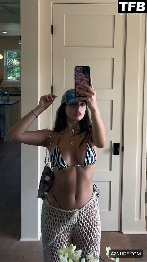 Addison Rae Sexy Poses Flaunting Her Hot Figure In A Bikini At The Beach On Social Media Aznude