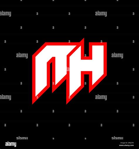 nh logo design initial nh letter design  sci fi style nh logo