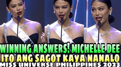 WINNING FINAL ANSWER Miss Universe Philippines 2023 Winner Michelle