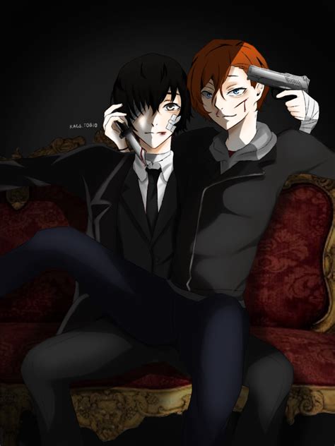 Dark Era Dazai X Chuuya Fanart By Me Detective Agency Dazai Osamu