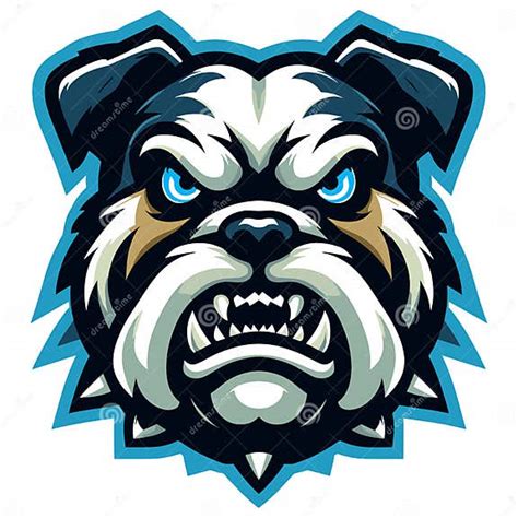 Fierce Bulldog Head Illustration Mascots Vector Logo Design, Sports ...