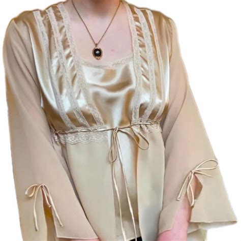 Vintage Lingerie Two Piece Set Not Silk Size Depop