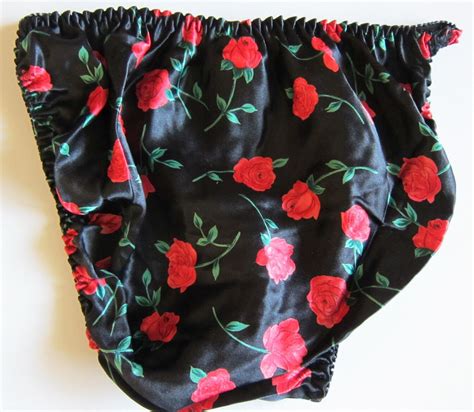 NEW VTG Polyester Satin String Bikini Floral Lace Panties SZ S M L EBay