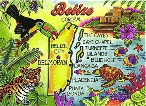 Belize Map Caribbean Fridge Collector S Souvenir Magnet 2 5 X 3 5