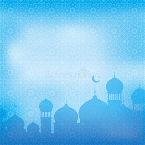 Blue Islamic Backgound Blue Islamic Wallpaper With Ornament Stock