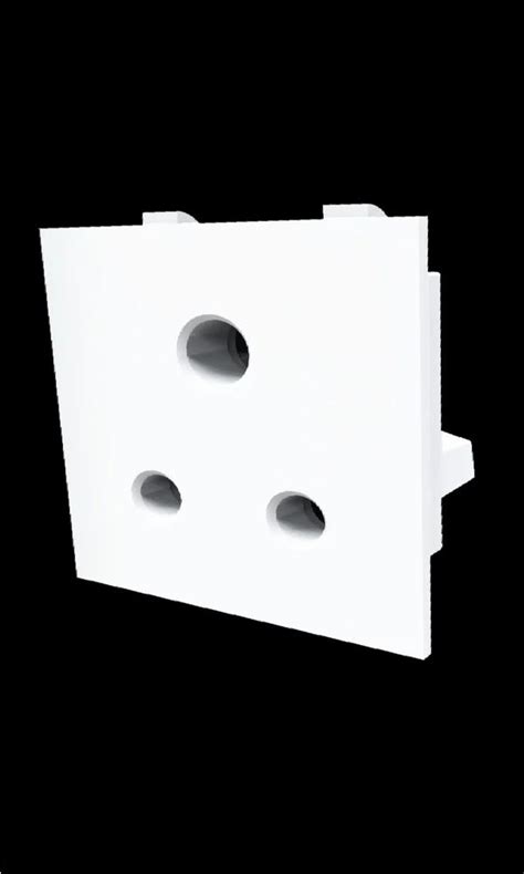 6 Amp Polycarbonate 9316 3 Pin Socket 6a White At Rs 35piece In Noida