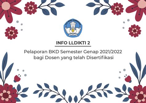 Pelaporan Bkd Semester Genap 20212022 Bagi Dosen Yang Telah