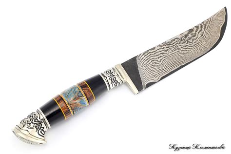 Нож "Пчак" сталь S390 в обкладке 40х13, aisi 340, рукоять ...