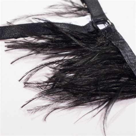 Feather Sensual Lingerie Floral Embroidery Underwear Uncensored Sheer Lace Exotic Set Garters