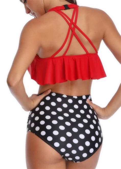 Trendy Two Piece Swimsuit Fabulous Women S High Waist Bikini