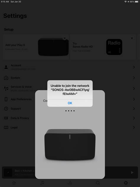 Unable to join Sonos WiFi during setup | Sonos Community