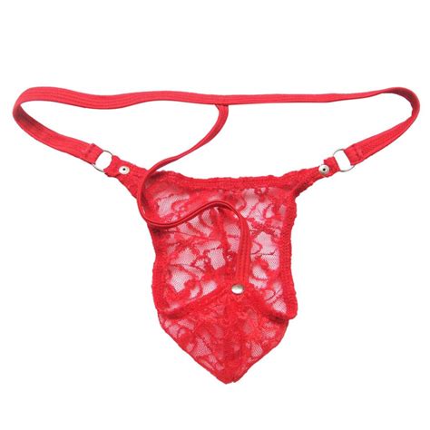 Men S Lace G String Sexy Mesh Sheer Thong T Back Bulge Pouch Lingerie Underwear Ebay
