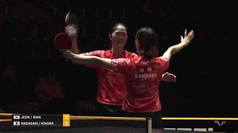 【女子ダブルス準々決勝】長﨑美柚 木原美悠 Vs チョン・ジヒ シン・ユビン【卓球 Wtt女子ファイナルズ】｜テレ東卓球news：テレ東