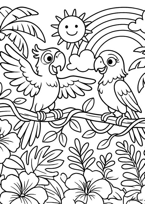 Pappagalli Libro Da Colorare 1: Volume 1 5