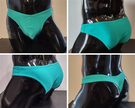 Jade Men S Swim Bikini Brief Half Back Cheeky Thong By Etsy