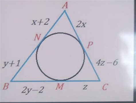 A Figura A Seguir Mostra Uma Circunferência Inscrita Em Um Triângulo