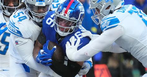 Lions Vs Giants Report Card Detroit Dominates The Trenches In Upset