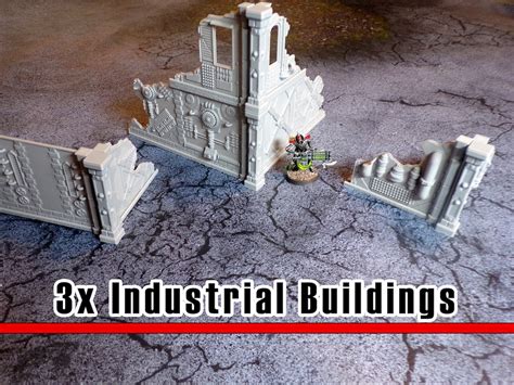 Wargame Terrain Bundle Grimdark City Scatter Terrain Pack 3 Buildings