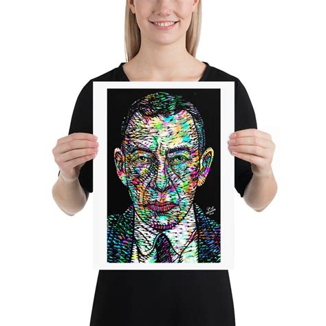 sergei rachmaninoff ink  watercolor portrait poster