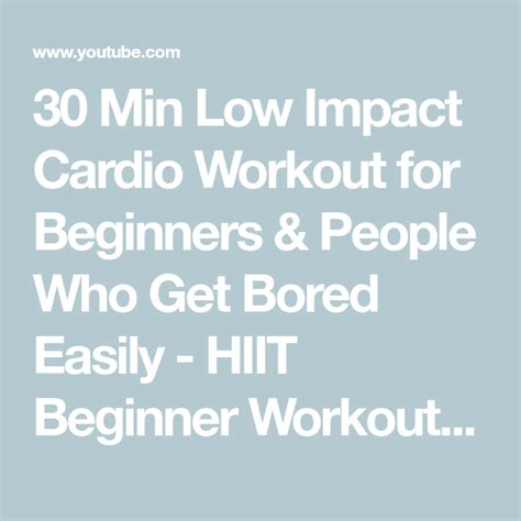 30 Min Low Impact Cardio Workout For Beginners And People Who Get Bored