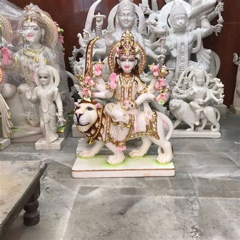 White Marble Durga Maa Statue Temple Outdoor At Rs In Alwar